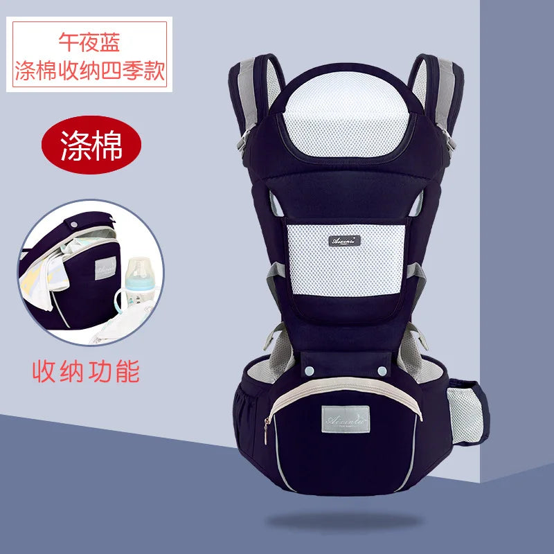 Ergonomic Baby Carrier Infant Baby Hipseat Carrier Front Facing Ergonomic Kangaroo Baby Wrap Sling for Baby Travel